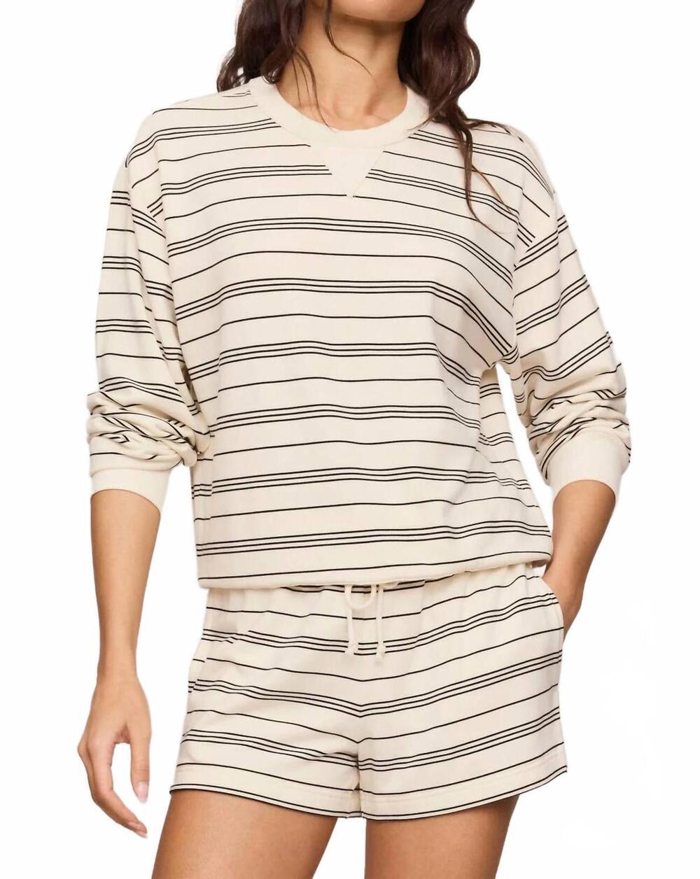 NEW Z SUPPLY stand out striped sweatshirt in cloud